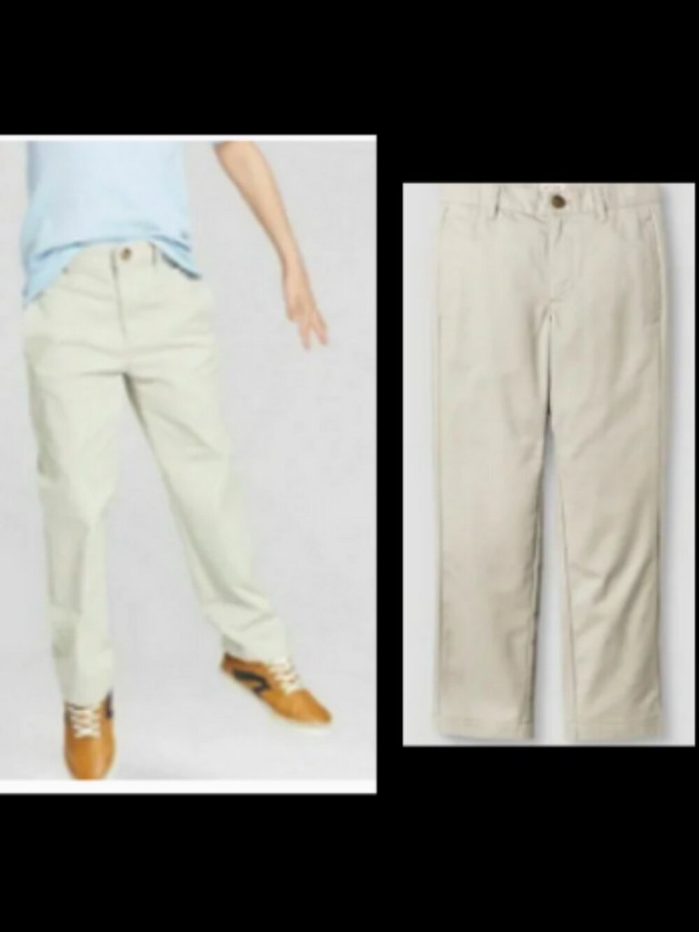 2 PRS LOT - Khaki Pants Boys Size 4 Reinforced Knee Flat Front Tumbleweed NWT